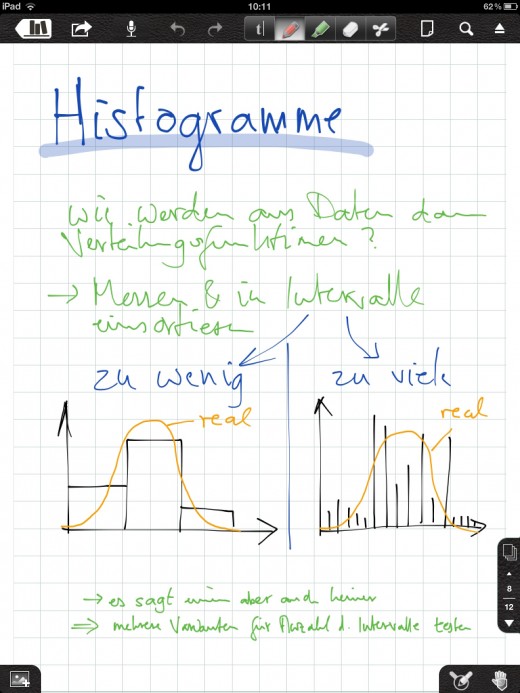 Notability: Mitschrift per Hand